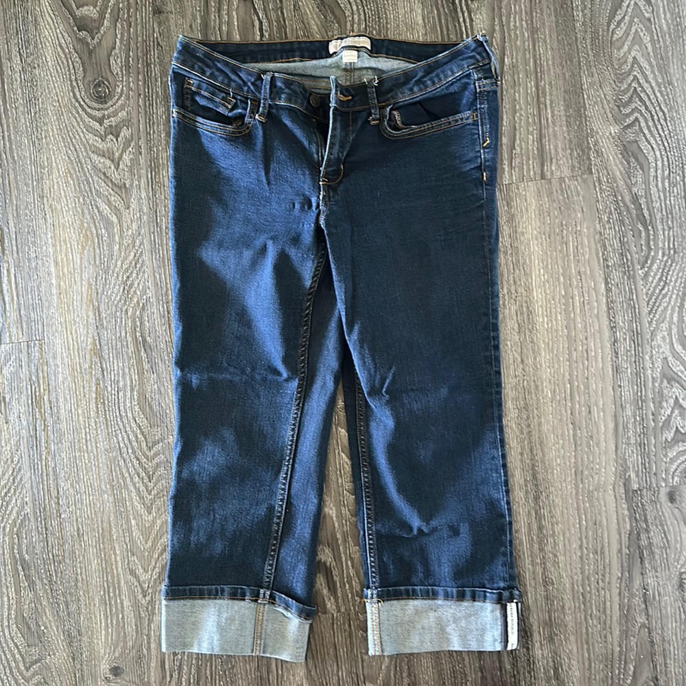 Banana Republic cropped dark denim jeans, Size 30/10